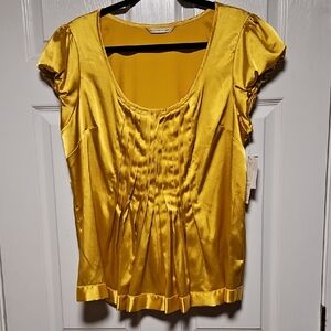 Ecologie Pleated Front Satin Blouse